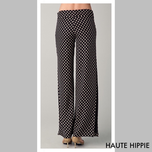 Haute Hippie Wide Leg Polka Dot Woman Pants Size2 - Picture 3 of 8